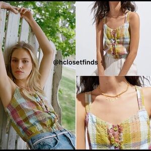 NWT Anthropologie Pilcro Plaid Tank